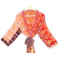 Gaun Robe Sutra Vintage Wanita, Bernapas, Kerah V, Patchwork, Pakaian Pantai Musim Panas, Gaya India, Untuk Rumah, Pernikahan, Malam, Jubah Mandi