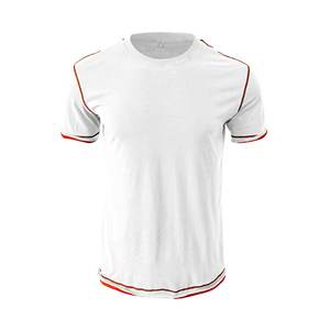 Camisetas de cuello redondo para hombre, diseño de logotipo personalizado, Color sólido con ribete de contraste, gran oferta, Camiseta estampada de tela de Jersey, peso de 220 gramos - Product Image 1