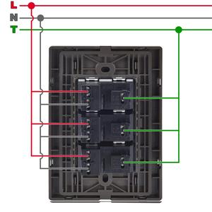 แผ่นหน้าสัมผัสประกอบสำเร็จ, MXIOS-004, 4 ชิ้น, หน้าสัมผัส x3, 125-250VAC, 15A, 50/60Hz, สีเงิน, สแตนเลส/พีซี - Product Image 3
