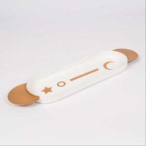 Hecho a mano resina brillante acabado desayuno aperitivos postre servir bandeja elegante nueva bandeja para servir comida para pastel café Más - Product Image 4