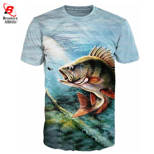Chemises de pêche boutonnées sublimées personnalisées hiver protection UV pêche homme t-shirts - Product Image 5