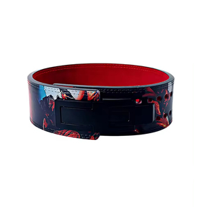 เข็มขัดยกน้ำหนักหนังสำหรับออกกำลังกายเข็มขัดหนังสำหรับงานหนักพิมพ์ลายโลโก้ - Product Image 1