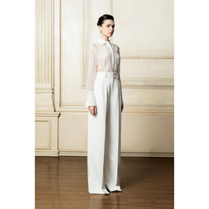 ยกระดับสไตล์ของคุณด้วยกางเกงขากว้างที่มีรอยจีบและผ้าสแปนเด็กซ์เรยอนเพื่อความสบาย - Product Image 1