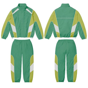 Survêtements coupe-vent surdimensionnés de haute qualité à couleurs contrastées pour hommes Tenue d'extérieur décontractée Tenue 2 pièces avec logo personnalisé - Product Image 6