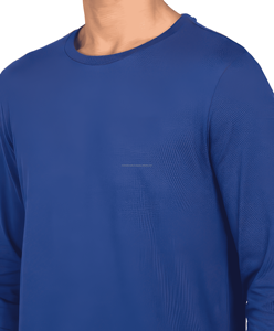 เสื้อยืดผู้ชายสไตล์สตรีทไซส์ใหญ่พิมพ์ลายโลโก้แขนยาว - Product Image 3