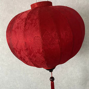 Lanterne en soie de bambou multi-couleurs du Vietnam, lanterne en soie en forme de cœur, lanternes en soie cylindriques, décorations de fête intérieures et extérieures pour mariage, Diwali - Product Image 1