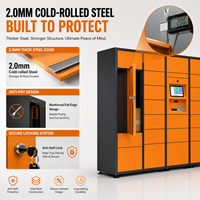 Casier à colis intelligent résidentiel en libre-service 24h/24 et 7j/7 avec serrure électronique, construction en acier assemblée, revêtement en poudre