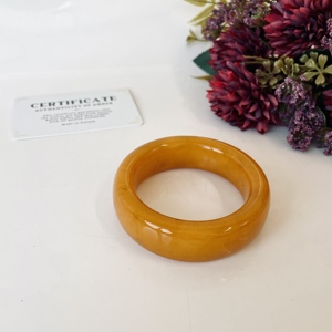 Orange Butterscotch Amber <b>Bangle</b> <b>Bracelet</b> Poland, small diameter 55 mm - Product Image 5