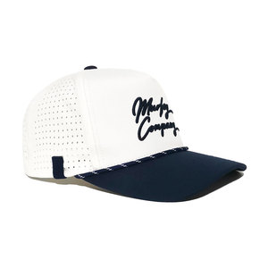 Gorras de secado rápido con logotipo bordado en 3D de 5 paneles personalizadas, gorra de cuerda deportiva de golf con visera curvada, gorra de cuerda de béisbol clásica de poliéster - Product Image 4