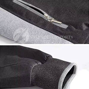 Ensemble de survêtement classique sport hiver streetwear uni respirant écologique pour jogging avec patchs personnalisés coupe classique homme - Product Image 5