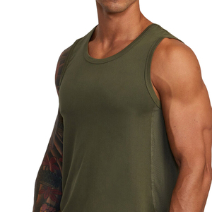 <b>Men</b> Professional Manufacturer's Sleeveless Gym Tank Top Vest <b>Singlet</b> Quick Dry Breathable Cotton Knitted Popular Tank Tops - Product Image 3
