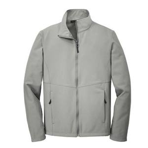 Veste coupe-vent unisexe personnalisée avec logo, imperméable, à fermeture éclair, avec poche, veste de sport en softshell en polyester, décontractée, unie, pour l'automne - Product Image 3