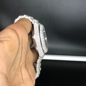 Personalizado VVS Moissanite Diamond Chronograph Iced Out Hip Hop Reloj de pulsera Hip Hop Bling Moda de lujo para hombres al mejor precio - Product Image 4