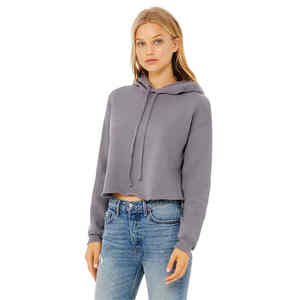 Diseño de logotipo personalizado moda Vintage alta calidad manga larga Jogger traje Casual Y2k Waffle cremallera completa salón mujeres Crop Hoodie - Product Image 1