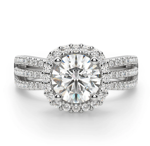 Vintage <b>Fine</b> <b>Rings</b> Brilliant Cut Halo Moissanite Engagement & Wedding <b>Rings</b> Party & Anniversary Gifts Direct Export to India - Product Image 1