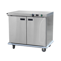Chariot chauffe-plats à double porte en acier inoxydable, contrôle numérique intelligent, chauffage réglable de 30 à 85 °C, conception isolée à quatre étagères, 85 L