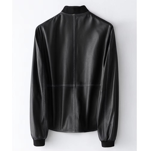 Chaqueta Corta de Cuero Estilo Urbano para Mujer, Nueva, con Mangas de Cuero, Chaqueta Corta de Cuero para Mujer - Product Image 4