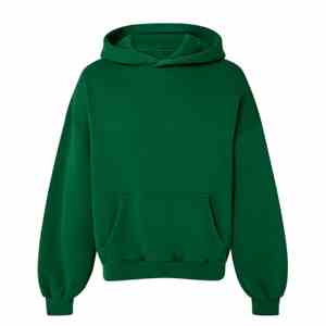Sweat à capuche surdimensionné en éponge française avec logo personnalisé brodé à ourlet brut 100% coton respirant avec poche d'hiver pour hommes - Product Image 1