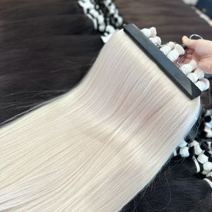 ต่อผมสีบลอนด์โทนเย็น ผมแท้คุณภาพสูง ตรงจากโรงงาน - Product Image 1