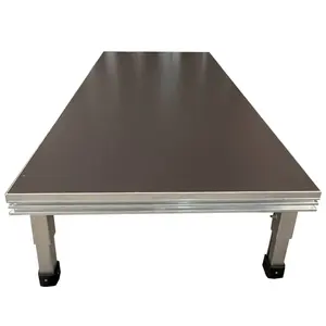 Scène portable importée 2 x 1 m avec pieds de 60 à 100 cm - Édition premium Capacité de charge de 700 kg/m Construction en aluminium et contreplaqué marin - Product Image 3