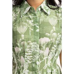 Vestido Casual de Moda WM-DRS-SS25-203, Corte Regular, Cintura Impero con Crochet, Transpirable, Decoración con Volantes, Talla XL, Largo hasta el Suelo - Product Image 2