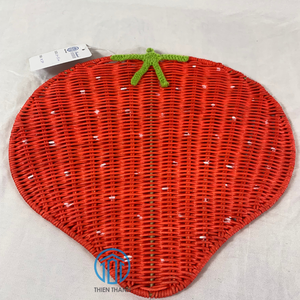 Napperons en rotin fraise tissés à la main pour salle à manger napperon de table en rotin blanc d'Artex Thien Thanh au Vietnam - Product Image 6