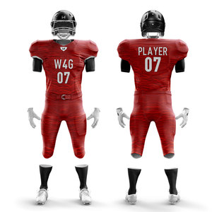 Maillot de football américain personnalisé 100% en polyester Ensemble de shorts en maille respirante de haute qualité Logo avant personnalisé Vêtements de football - Product Image 1