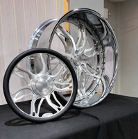 Jantes forgées sur mesure, polies, 5 trous, jantes tout-terrain avec volant, 22, 24, 26 pouces, 6x139.7, 5x127 pour Chevy Oldmobile