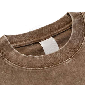 Camisetas de Hombre con Lavado Ácido, Diseño Nuevo 2025, Logotipo Personalizado, Camisetas de Hombre con Lavado Ácido Cómodas al por Mayor - Product Image 3