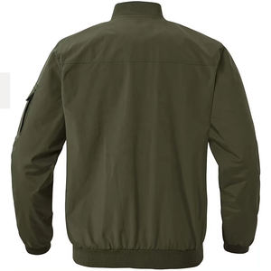 Veste bomber décontractée pour homme avec logo brodé, col côtelé, légère, coupe-vent et imperméable - Product Image 2