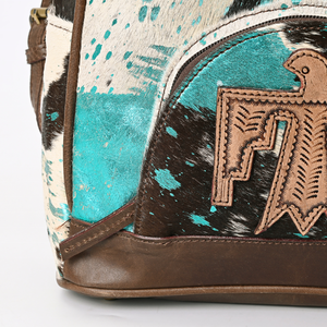 Custom Luxury Cowhide Leather <b>Backpack</b> for Women Vintage Western Travel School <b>Backpack</b> <b>Large</b> Capacity Lightweight Bag - Product Image 2