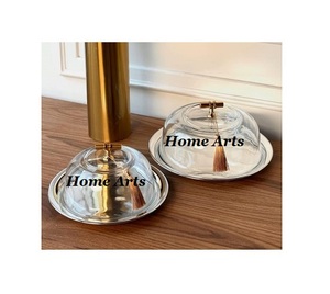 Set Of 2 Different Sizes <b>Cake</b> <b>Server</b> With Lid Round Shape Wooden <b>Cake</b> <b>Server</b> With Acrylic Dome At Lowest Price - Product Image 2