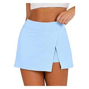 Jupe de tennis personnalisée pour femmes - Tissu polyester et élasthanne, évacuation de l'humidité, respirant, écologique, pour l'entraînement des adultes - Product Image 4