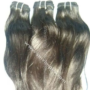 Extensiones de cabello crudo indio Natural 100%, cabello liso de alta calidad de grado 12A sin coloración marrón, solo cabello Remy - Product Image 1