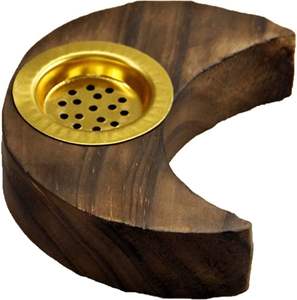 Quemador de incienso con forma de luna de madera, adorno de candelabro, soporte de incienso de media luna de Ramadán, decoración de escritorio de aromaterapia para el hogar - Product Image 2