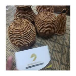 Handmade Christmas Tree Hanging Decoration Items High Quality 100% Natural Bamboo Rattan <b>Ornament</b> Style <b>Love</b> Directly Vietnam - Product Image 2