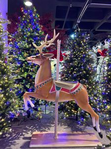Estatua de Reno de Resina de Fibra de Vidrio de Tamaño Real, Diseño Nuevo, Decoración Navideña para Exteriores - Product Image 3
