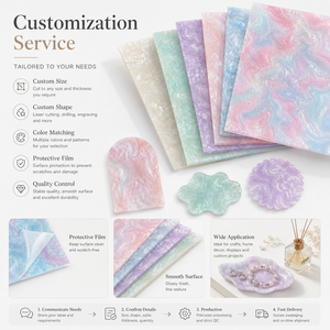 New Arrival Custom Pearl Swirl Marble Acrylic Sheet Decorative <b>Glitter</b> Acrylic Board for Earring Craft Sign DIY Storage Box - Product Image 5