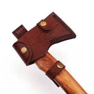 Hacha vikinga hecha a mano personalizada, cabeza de Damasco de acero al carbono, Funda de cuero, venta al por mayor, hacha vikinga industrial DIY, mango de madera - Product Image 5