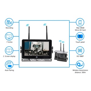 Wireless 7" Touch Screen Backup <strong>Camera</strong> System Solar Magnetic Battery Powered Hitch <strong>Camera</strong> for RV Truck <strong>Horse</strong> <strong>Trailer</strong> No Wiring - Product Image 6