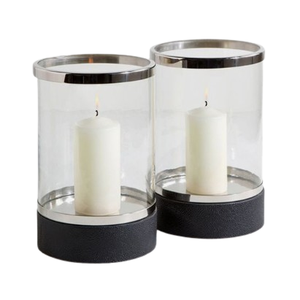 Bougeoir Hurricanes en métal sur mesure Décoration de fête d'événement de mariage et de Noël Design tendance Bougeoir Hurricanes - Product Image 1