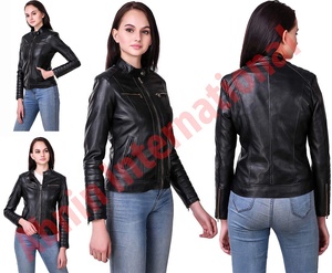 Chaqueta de cuero con diseño personalizado para mujer, oferta al por mayor, precio barato - Product Image 5