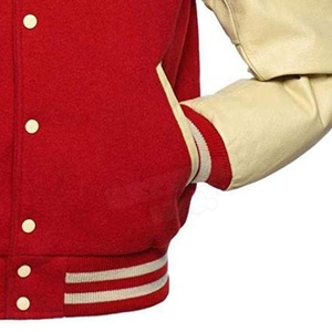 Chaqueta Varsity de Lana Personalizada con Tela de Lona, Resistente al Viento y Transpirable, Chaqueta Gruesa de Invierno para Hombre, Suministro de Fábrica - Product Image 4