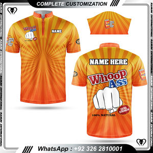 Personnalisé Hommes Jersey Cornhole À Manches Courtes Homme quater zip Impression Par Sublimation Vêtements T-shirts - Product Image 2