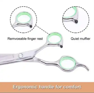 Fancy Pet Grooming Tijeras Espejo Polaco Hojas afiladas rectas Tijeras para diestros Pet Grooming Hair Scissor - Product Image 2