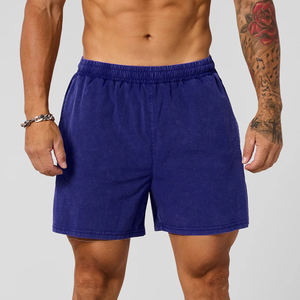 Vente en gros Personnalisé Vintage Wash Gym Workout Shorts d'entraînement Streetwear Taille élastique Respirant Activewear MMA UFC OEM Solide - Product Image 1