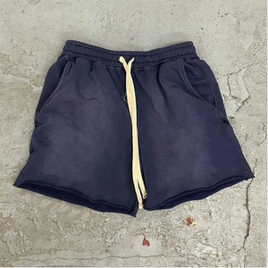 OEM personalizado Hip Hop logotipo personalizado suelto Unisex 100% algodón lavado ácido francés Terry pantalones cortos de sudor para los hombres - Product Image 6