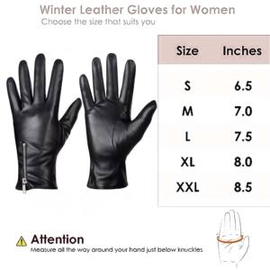 Wolson Industry Women's Winter Leather <b>Gloves</b> Good Quality Warm Driving <b>Gloves</b> <b>Touchscreen</b> Texting Sports Outdoor Cycling <b>Gloves</b> - Product Image 6