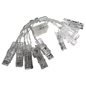 Guirlande LED décorative avec clips, 1m, blanc chaud, lampes LED en plastique pour Noël, alimentation USB - Product Image 5