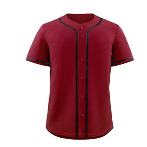 Maillot de baseball confortable pour hommes, anti-bactérien, évacuation de l'humidité, col en V, vêtements de baseball et de softball légers et personnalisables - Product Image 6